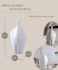 White Ceramic Sculpture - Home Decor Statue For Serenity  Modern Art Table    