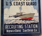 U s  Coast Guard San Diego Enlist Now U s a  Made Metal  Advertising Sign