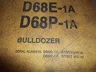 Komatsu D68e-1a D68p-1a Crawler Tractor Dozer Parts Book Manual S n B1001-up