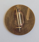 Solid Brass Indian Motorcycle Badge - Collectable Brass Biker 1 75  Badge Pin