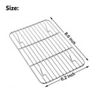 E-far Small Baking Rack Set Of 2  Stainless 8 6  X 6 2   Natural Metal Silver 