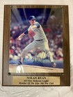 Nolan Ryan Texas Rangers Signed Photo Plaque  Stacks Of Plaques Authenticated