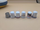 Vintage Thimble Lot Porcelain Pewter Lot Of 6 Bronson Valley Forge Tradwife Sew