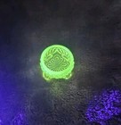 Vaseline Uranium Glass   Caprice Shell   Ftd Open Salt Cellar Dip Dish Uv Glow