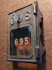 Antique Keyed U s  Post Office Box Door 1890 s  glass Window