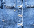 Cat   Jack Toddler Girls  4t Embroidered Daisy Accents Snap Front Denim Jacket