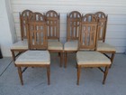 Set 6 Dining Chairs Baroque French Revival Empire Georgian Six Gothic Jacobean