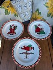 Debbie Mumm Christmas Plate Magic Of Santa 3 Salad Dessert Plates Vintage Sakura