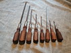 Vintage Irwin Flathead Screwdrivers Wood Handle Made In Usa - Set Of 8