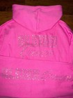 Victoria s Secret Pink Bling Campus Hoodie   Pants Set Sizzling Strawberry L Xl