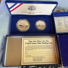 1886-1986 Us Mint Liberty 2-pc Proof Coin Set Silver   Half Dollar In Box W coa