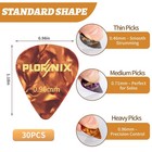 30 Pack Celluloid Guitar Picks - 3 Different Thickness Colorful Guitar Pick W   