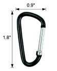 10 200 Pcs Aluminum Carabiner D Shape Spring Clip Snap Key Hook Keychain Buckle