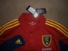   Adidas Real Salt Lake Soccer Polo Shirt New Nwt Tags Mls      Medium 