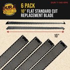 Dura-gold 10-inch Flat Standard Cut Replacement Blade  Pack Of 6 - Black 
