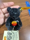 Steiff Original Teddy Bear Anthracite 4     10 Cm  Miniature Mohair W  Ta ref 285 