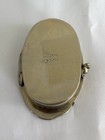 Vintage Mexico Alpaca Silver Pill   Trinket Box With Inlaid Abalone  