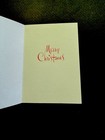 1 Vtg Xmas Greeting Card Catnip Mouse Toy Has 3 Kittens Attention Through Window