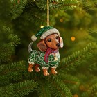 Personalized Dachshund Christmas Ornament     Dog Lover Gift   Holiday D  cor
