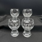 Crystalex Czech Crystal Shot Glasses Set Of 4 2 Oz Heavy Base Vintage 1990s