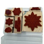 Stampin Up Snowflakes Wood Mount Rubber Stamp Set 2001 Winter Christmas 6pc