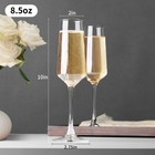 Crystal Champagne Flutes Set Of 2 Elegant Toasting Glasses For Party