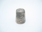 Antique Sterling Silver Sewing Thimble Wave Scroll Design Size 10