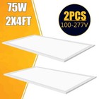 2x4 Led Troffer Panel Edge-lit Flat  2-4 Pack  5000k Daylight  75w  8400 Lumens