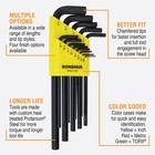 Bondhus 12137 Set Of 13 Hex L-wrenches  Long Length  Sizes  050-3 8 