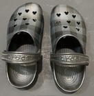 New - Disney Parks Crocs Buffalo Plaid Autumn Black   Gray M 5 W 7 -nwot