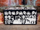 Lacquer Box Day Of The Dead Skeleton Band Wood Handmade Olinal   Mexican Folk Art