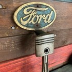 Ford Cast Iron Door Handle With Painted Antique Finish  9 5  X 4 5  