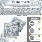 Chinoiserie Table Runner Blue And White Floral Table Runner Vintage Chinoiser   