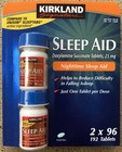 Kirkland Signature Sleep Aid Doxylamine Succinate 25mg 2x96 Tablets Sale