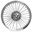 21 18 Fat Spoke Front Rear Tubeless Wheel Rim Set Dual For Harley Softail Fxst
