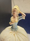 Vintage 1920s German French Porcelain Half Doll Lady Tall Pin Cushion