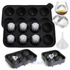 Silicone 3d Ice Cube Tray Maker Round square Ball Sphere Mold Whiskey Cocktails   