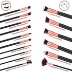 Just Blanks Premium Makeup Brushes 16 Pieces Makeup Set With Cleaning Pad Case