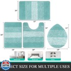 Bsmathom Bath Rug Set 4 Piece With Toilet Lid Cover And Rug Set  