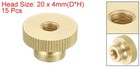 Knurled Thumb Nuts  15pcs M6 X D20mm X H12mm Brass High Head Adjusting Nuts