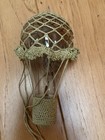 Antique Tipped Edison Light Bulb Crochet Folk Art Hot Air Balloon Ornament B