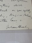 Sir Julian Huxley Signed Letter   Evolutionary Biologist