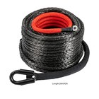 23809lbs Synthetic Recovery Winch Rope Car Tow Breaking Cable Winch Rope W  Hook