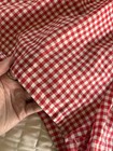 Women   s Red White Gingham Shorts Elastic Waist Lightweight Casual Size M