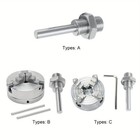 1 89 Inch  4 3-jaw Metal Lathe Chuck Independent Reversible Jaws Key Handle