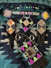 Beaded Pow Wow Set Regalia For Girls Headband Neck Drop Hairties Earrings Purse