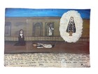 Mexican Folk Art Tin Ex Voto Retablo   Man Survives Stabbing In Chest