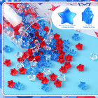 300pcs Patriotic Red Clear Blue Star Acrylic Crystals Gems Table Scatter Vase Fi