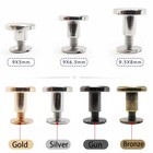 Flat Belt Screw Leather Craft Chicago Nail Brass Solid Rivet Stud Heads Usa