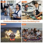 Camping Fan  20000mah 58hrs Rechargeable Portable Fan With Led Lights   4 Speeds